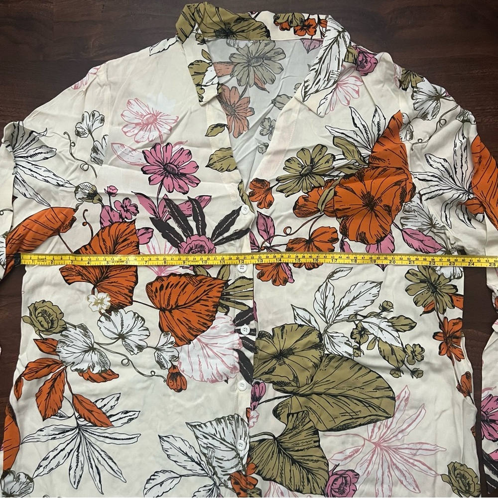 Cupshe Floral Print Camisole - Multicolor 3/4 Sleeve Size M - Picture 8 of 8